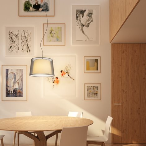 R12483 ESPLANADE závěsná černá/bílá chrom 230V E27 42W 11