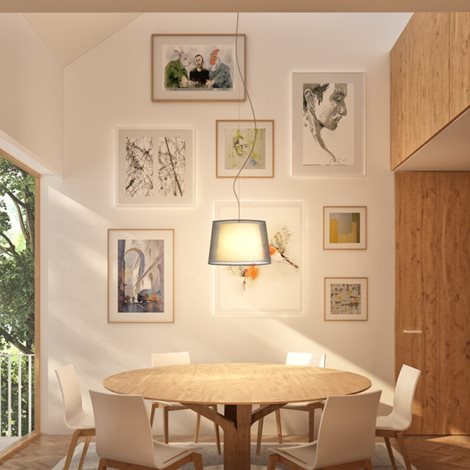 R12483 ESPLANADE závěsná černá/bílá chrom 230V E27 42W 13