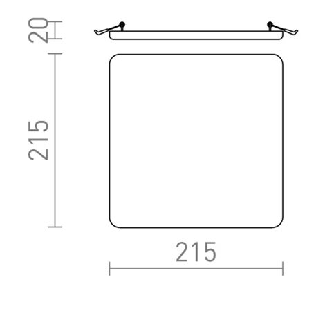 R13522 BELI SQ 21 zápustná mléčný akryl 230V LED 27W 3000K 6