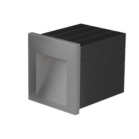 R12014 TESS SQ zápustná stříbrnošedá 230V LED 3W IP54 3000K 6