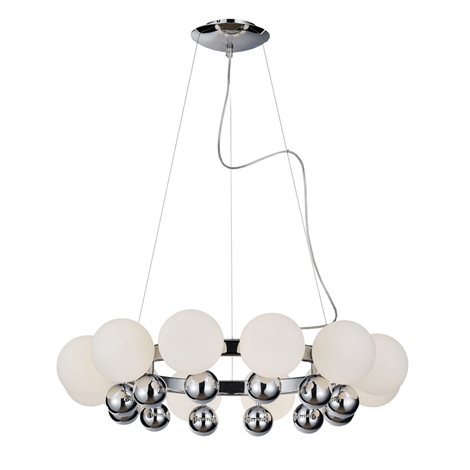 ESPERANZA závěsné svítidlo 12x G9 40W bez zdroje 65cm IP20, chrom/bílá