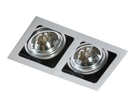 SISTO podhledové svítidlo 2x ES111 max. 50W bez zdroje 35,5cm hranaté IP20, hliníkové
