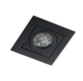 PACO podhledové svítidlo 1x GU10 50W bez zdroje 9,3cm hranaté IP20, černé