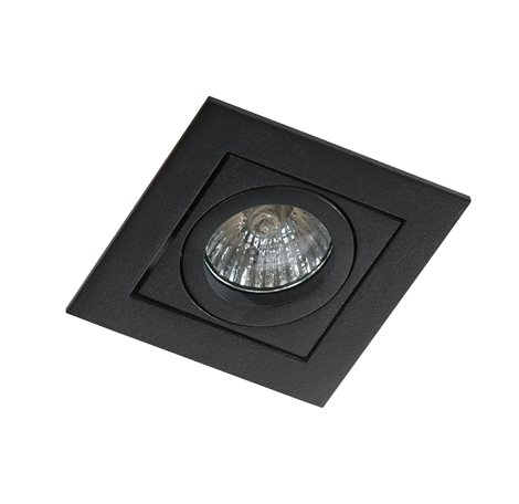 PACO podhledové svítidlo 1x GU10 50W bez zdroje 9,3cm hranaté IP20, černé