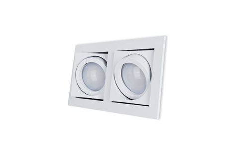 PACO podhledové svítidlo 2x GU10 50W bez zdroje 17,5cm IP20, bílé 3