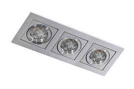 PACO podhledové svítidlo 3x GU10 50W bez zdroje 25,5cm IP20, hliníkové