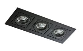 PACO podhledové svítidlo 3x GU10 50W bez zdroje 25,5cm IP20, černé