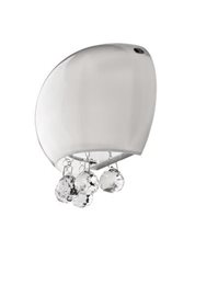 QUINCE nástěnné svítidlo 1x G9 40W bez zdroje 21,5cm IP20, chrom/opál