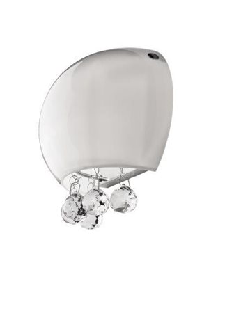 QUINCE nástěnné svítidlo 1x G9 40W bez zdroje 21,5cm IP20, chrom/opál 1