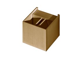 LETICIA nástěnné svítidlo 1x G9 40W bez zdroje 9,9cm hranaté IP20, eloxované zlato