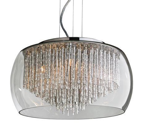 REGO stropní/závěsné svítidlo 8x G9 40W bez zdroje 50cm IP20, čiré 3