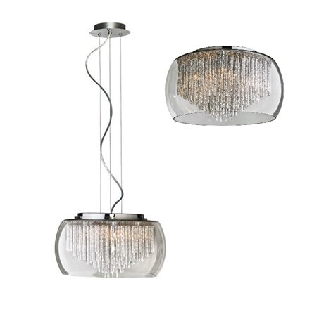 REGO stropní/závěsné svítidlo 8x G9 40W bez zdroje 50cm IP20, čiré 1