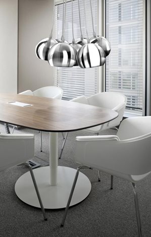 NOA závěsné svítidlo 7x E14 40W bez zdroje 45cm IP20, chrom/bílá 2