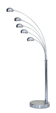 PALP stojací lampa 5x E14 40W bez zdroje 210cm IP20, chromové 1
