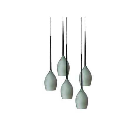 IZZA závěsné svítidlo 5x E14 50W bez zdroje 40cm IP20, olivové/černé 3