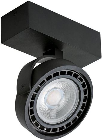 Jerry 1 230V přisazené bodové svítidlo 1x GU10 40W bez zdroje IP20, černé 1