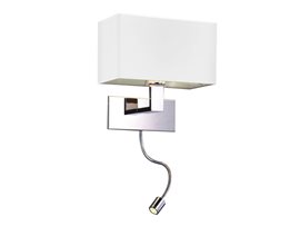 Martens nástěnné svítidlo 1x E27 60W bez zdroje + LED 1W 85lm 3000K 28cm IP20, bílé