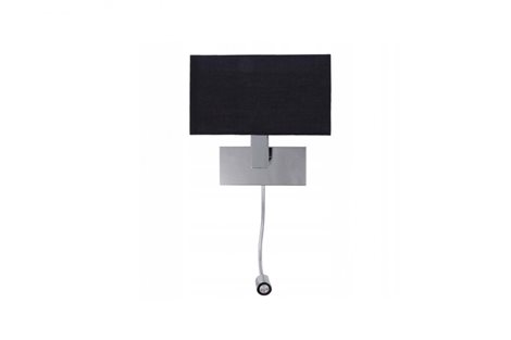 Martens nástěnné svítidlo 1x E27 60W bez zdroje + LED 1W 85lm 3000K 28cm IP20, černé 2