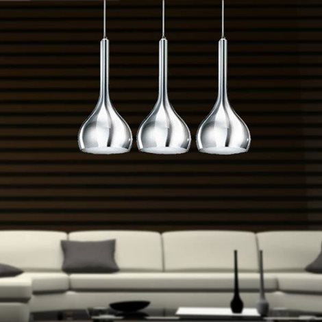 Soul 3 závěsné svítidlo 3x E27 60W bez zdroje 70cm IP20, lesklý chrom 3