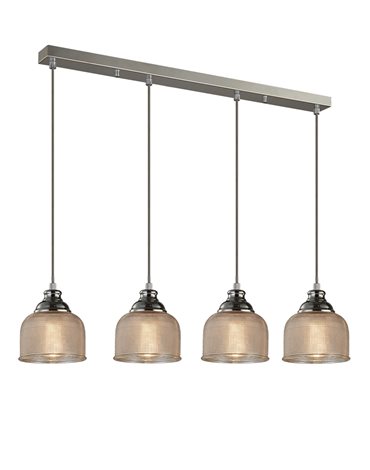 Mora 4 LINE závěsné svítidlo 4x E27 60W bez zdroje 85cm IP20, chrom/jantarová 1