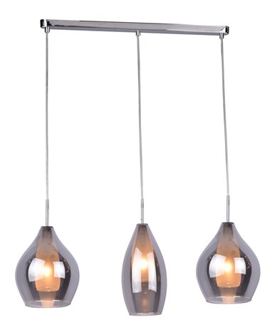 Amber milano 3 závěsné svítidlo 3x G9 40W bez zdroje 60cm IP20, chromové 1