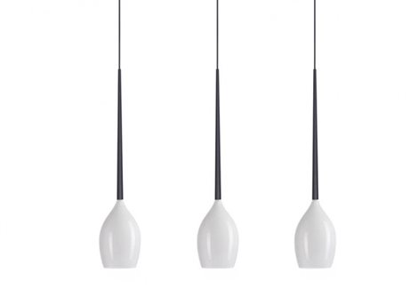 Izza 3 závěsné svítidlo 3x E14 50W bez zdroje 78cm IP20,  bílá/černá 2