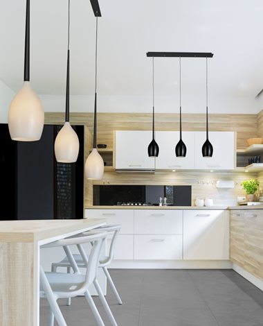 Izza 3 závěsné svítidlo 3x E14 50W bez zdroje 78cm IP20,  bílá/černá 5