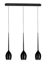 Izza 3 závěsné svítidlo 3x E14 50W bez zdroje 78cm IP20,  černá