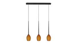 Izza 3 závěsné svítidlo 3x E14 50W bez zdroje 78cm IP20,  jantarová/černá