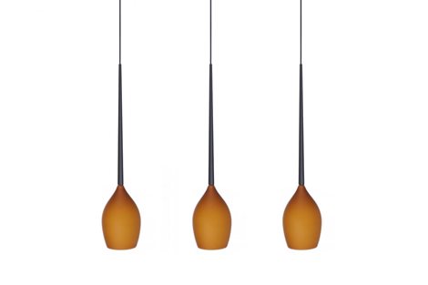 Izza 3 závěsné svítidlo 3x E14 50W bez zdroje 78cm IP20,  jantarová/černá 2