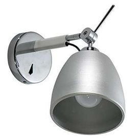 Zyta XS ALU nástěnná lampa s vypínačem 1x E27 60W bez zdroje IP20, hliníkové