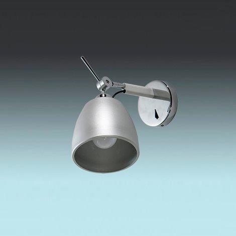 Zyta XS ALU nástěnná lampa s vypínačem 1x E27 60W bez zdroje IP20, hliníkové 3