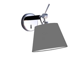 Zyta XS ALU nástěnná lampa s vypínačem 1x E27 60W bez zdroje IP20, chrom/šedá