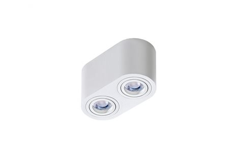 Brant 2 koupelnové přisazené svítidlo 2x GU10 50W bez zdroje 18cm oválné IP44, bílé 2