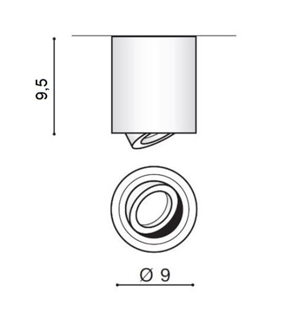 Brant přisazené bodové svítidlo 1x GU10 50W bez zdroje 9cm kulaté IP20, černé 3