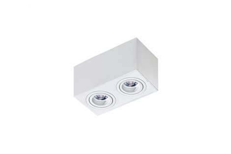 Brant 2 přisazené svítidlo 2x GU10 50W bez zdroje 18cm hranaté IP20, bílé 2