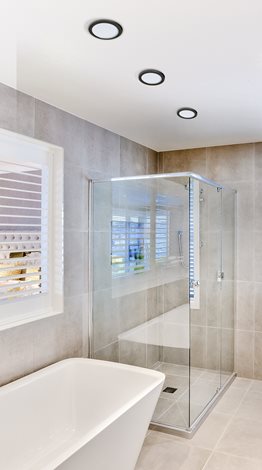 Slim vestavné koupelnové svítidlo LED 12W 1000lm 4000K 15cm kulaté IP44, černé 4