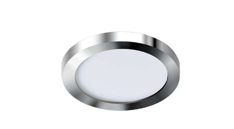 Slim vestavné koupelnové svítidlo LED 6W 500lm 3000K 9cm kulaté IP44, chromové 1