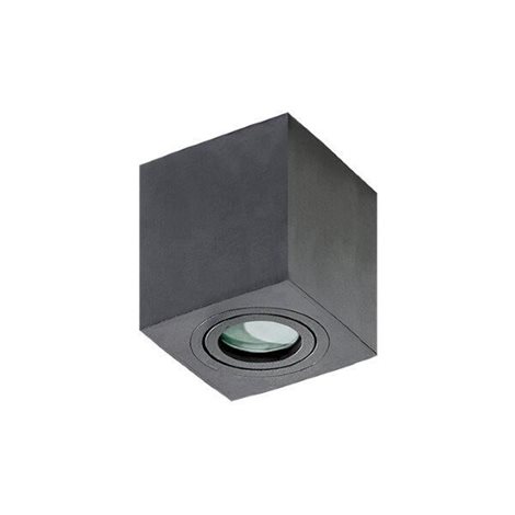 Brant koupelnové přisazené svítidlo 1x GU10 50W bez zdroje 9cm hranaté IP44, černé 1