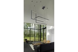 Metric závěsné svítidlo LED 135W 6880lm 3000K stmívatlené 130cm IP20, černé