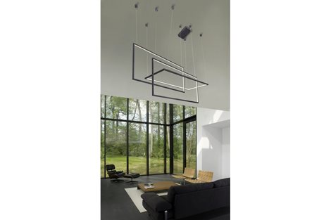 Metric závěsné svítidlo LED 135W 6880lm 3000K stmívatlené 130cm IP20, černé 1