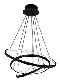 Wheel závěsné svítidlo LED 80W 4800lm 3000K stmívatelné 75cm IP20, černé