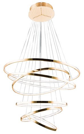 Wheel závěsné svítidlo LED 140W 8400lm 3000K stmívatelné 85cm IP20, zlaté 1