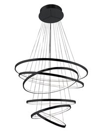 Wheel závěsné svítidlo LED 140W 8400lm 3000K stmívatelné 85cm IP20, černé