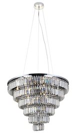 Salerno XL závěsné svítidlo 12x G9 40W bez zdroje 80cm kulaté IP20, lesklý chrom/křišťál