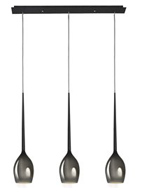 Izza 3 závěsné svítidlo 3x E14 50W bez zdroje 80cm IP20, černé