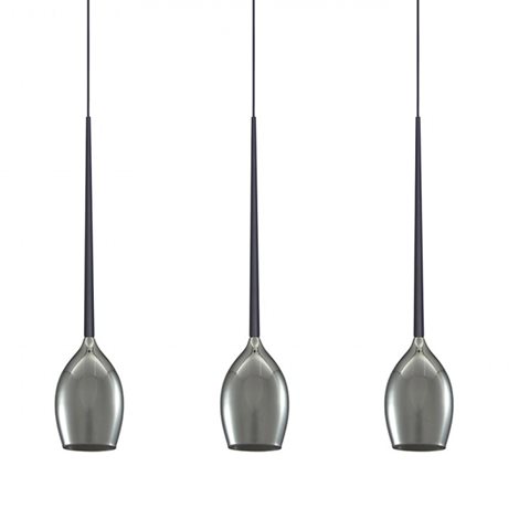 Izza 3 závěsné svítidlo 3x E14 50W bez zdroje 80cm IP20, černé 3