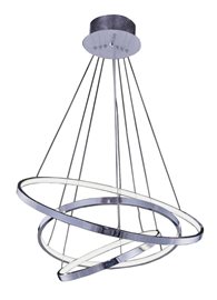 Wheel závěsné svítidlo LED 80W 4800lm 3000K stmívatelné 75cm IP20, chromové
