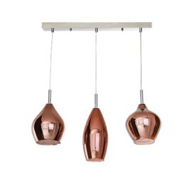 Amber Milano 3 závěsné svítidlo 3x G9 40W bez zdroje 60cm IP20, měděné sklo