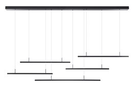 Merlo závěsné svítidlo LED 49W 3280lm 3000K stmívatelné 180cm IP20, černé